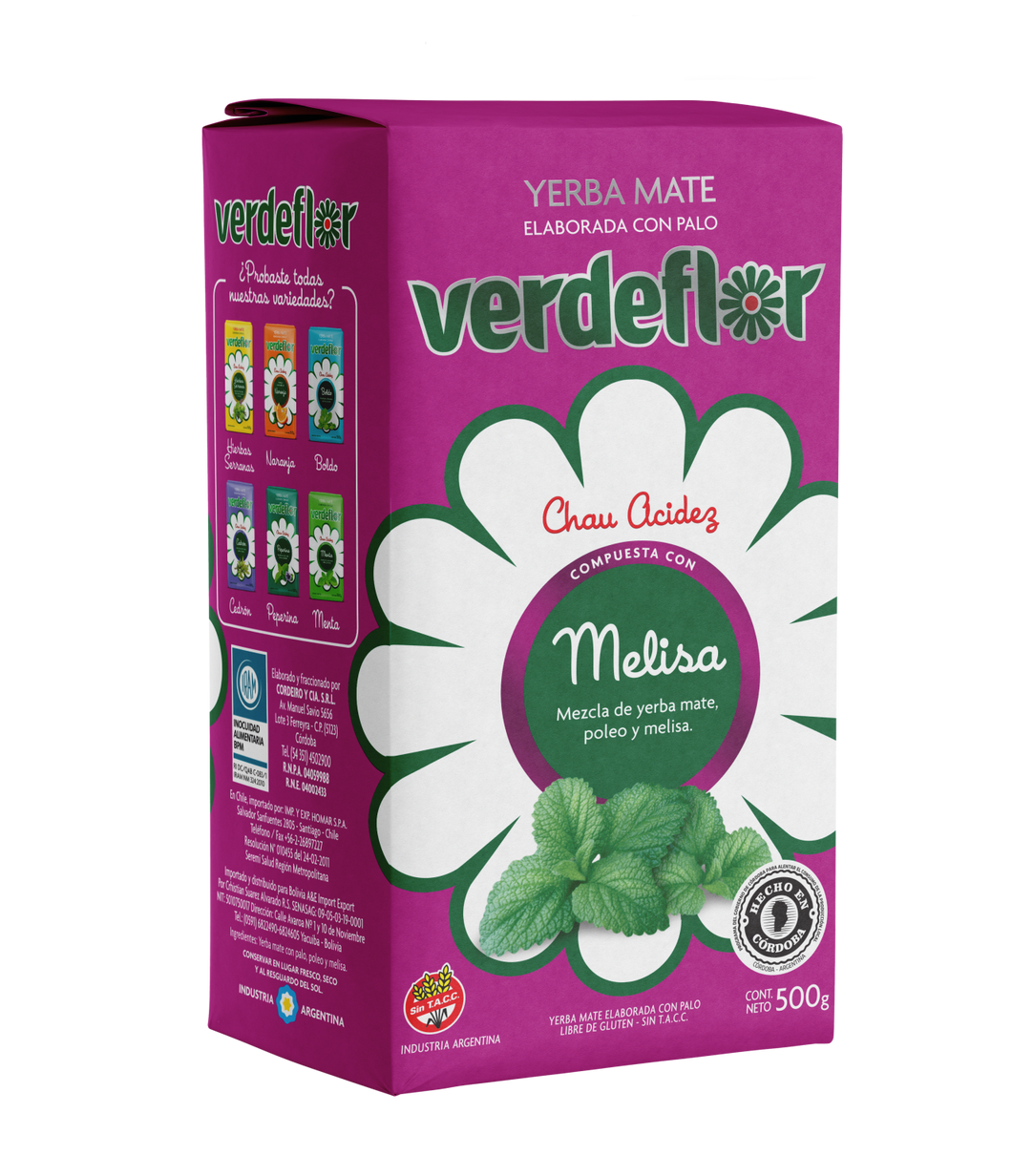 Yerba Maté Verdeflor aromatisé Poleo et Melisa 500 Grs 